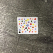 3D sticker farbig schwarz XF 551